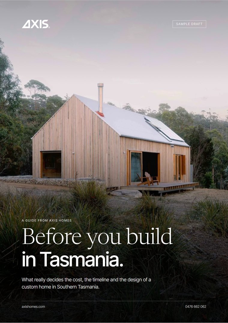 Before you build in Tasmania, guide cover